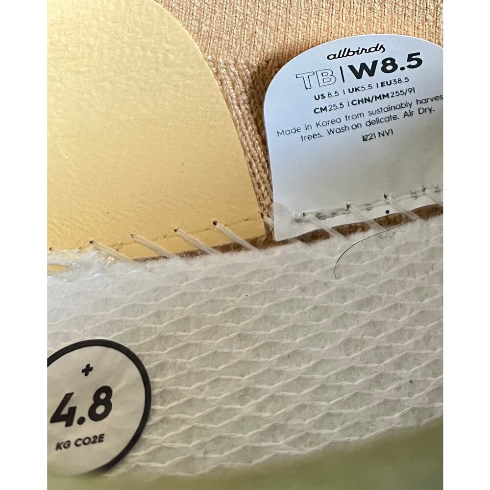 Allbirds Tree Breezers Knit Ballet Flats 8.5 Beige Tan Slip On Comfort Minimal - Picture 8 of 11